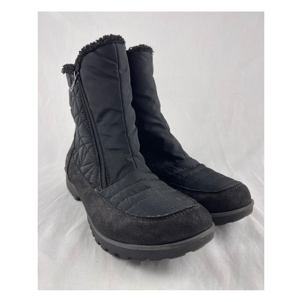JBU Jambu Free Bird Womens 10 Black Quilted Faux Fur Winter Boots B1FRB01‎